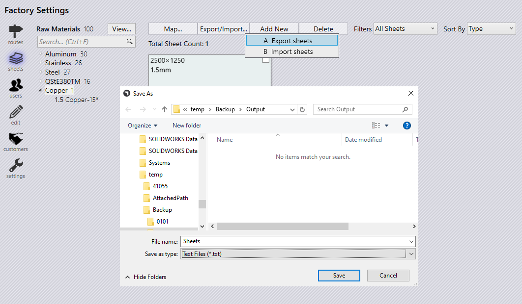 Export sheet Txt