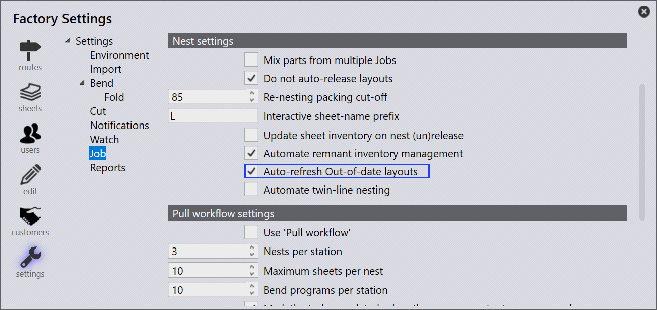 Auto-refresh Out-of-date layouts