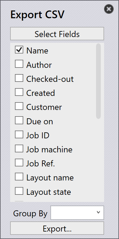 Export CSV