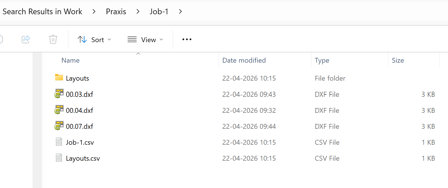 Output view