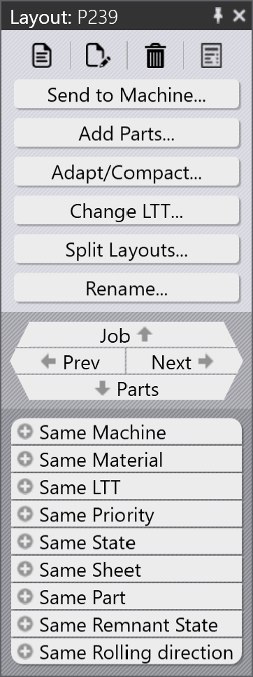 Layout panel