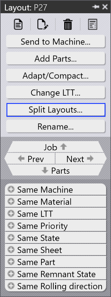 Layout panel
