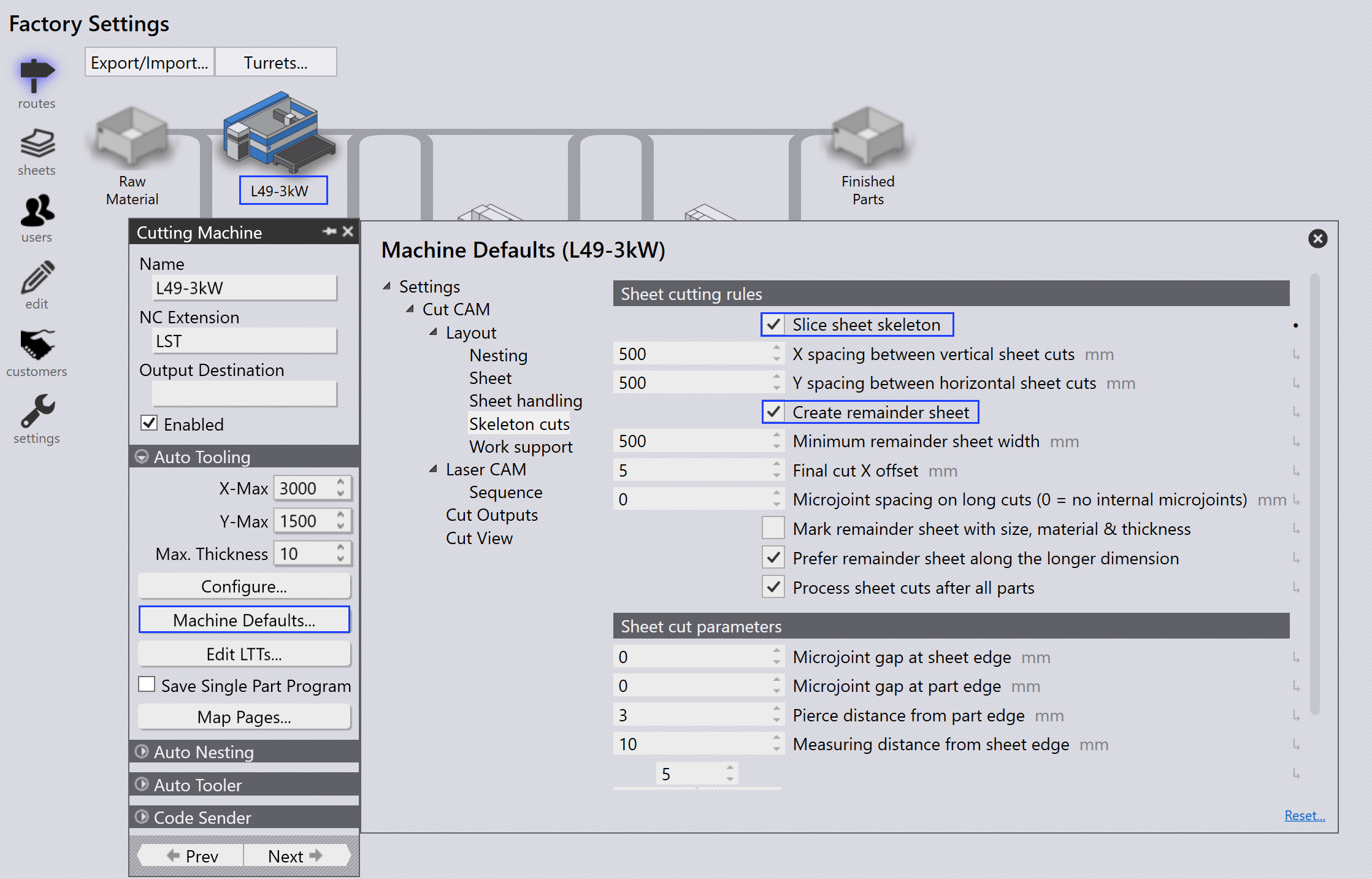 Create remainder sheet