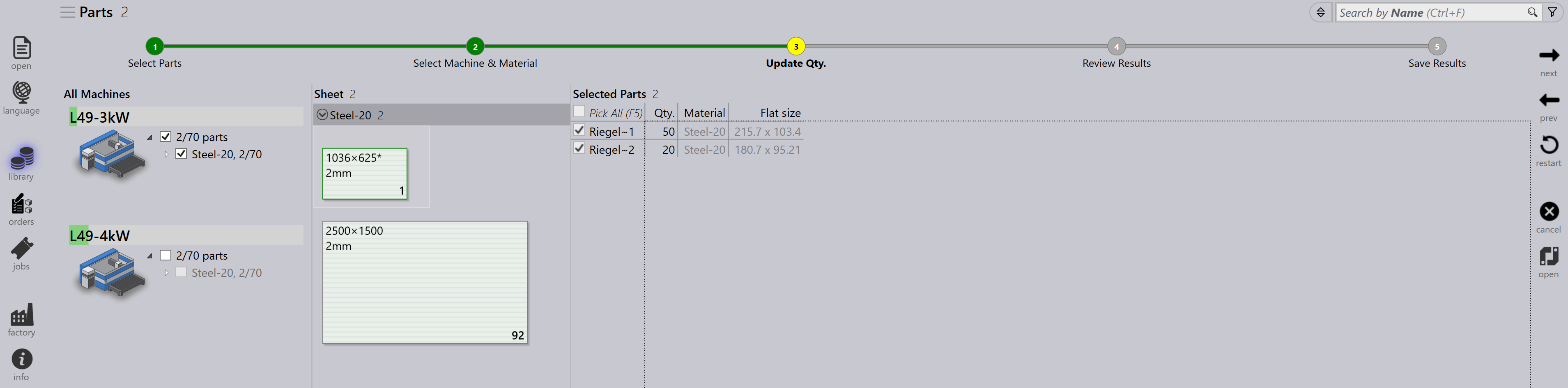 Update quantity