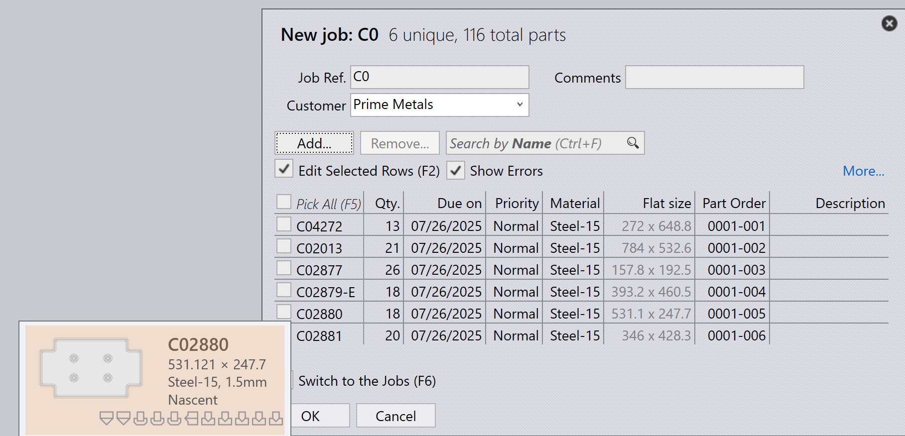 CSV import