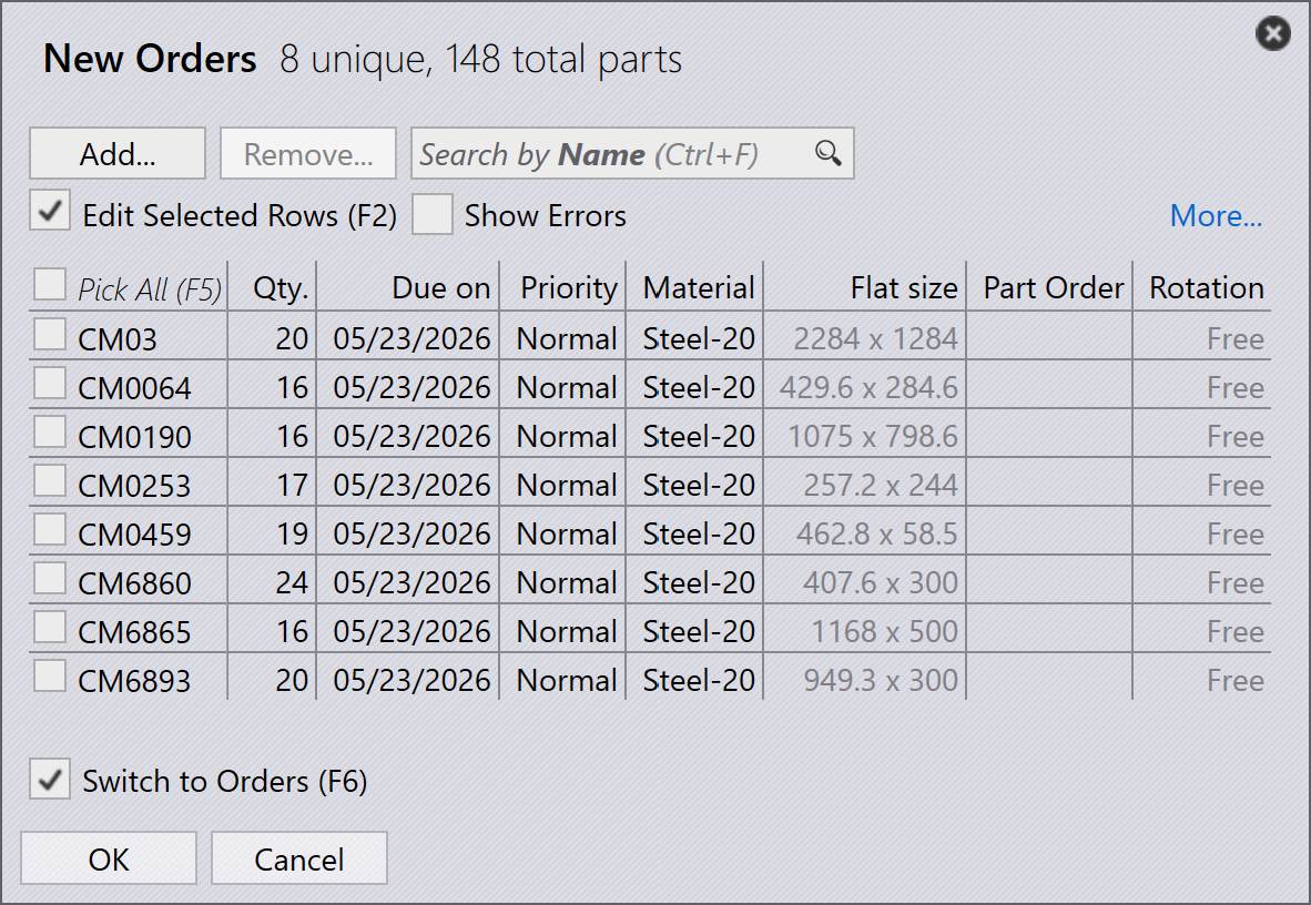 Import Order