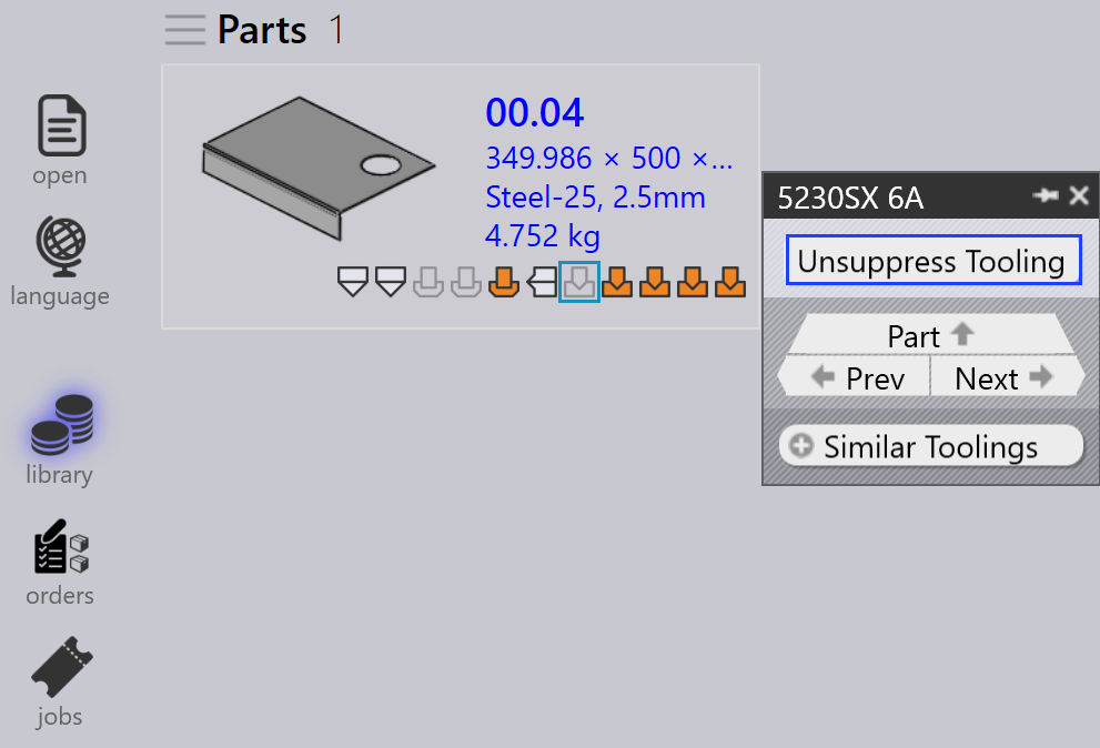 Unsupress Tooling